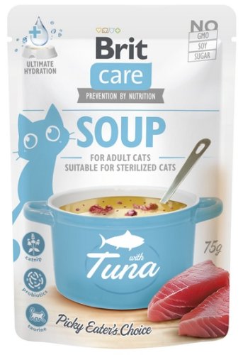 brit care cat soup tuna saszetka 75g karma mokra dla kota
