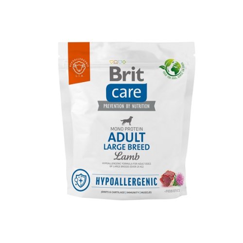 brit care dog hypoalergenic adult large lamb 1kg dla dorosłych psów dużych ras z jagnięciną