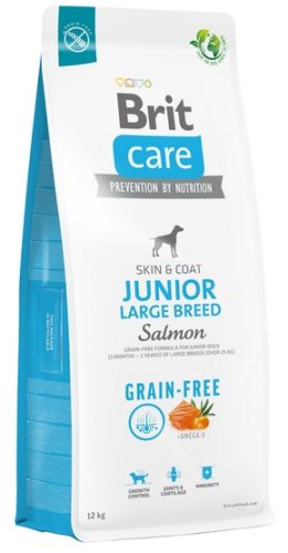 brit care grain free junior large breed salmon 12kg karma sucha dla psa