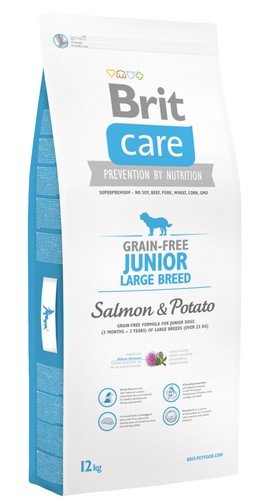 brit care grain free junior large salmon & potato 12kg dla młodych psów dużych ras z łososiem i ziemniakami