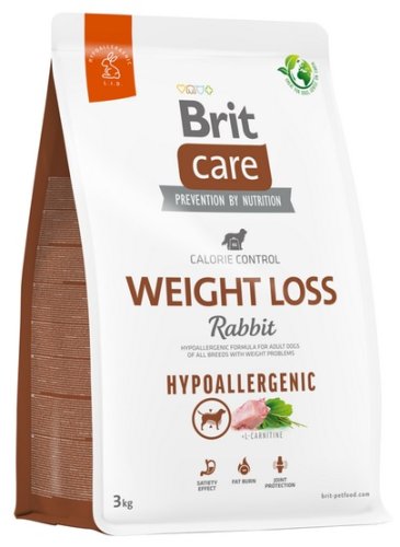 brit care hypoallergenic dog weight loss rabbit 3kg karma sucha dla psa