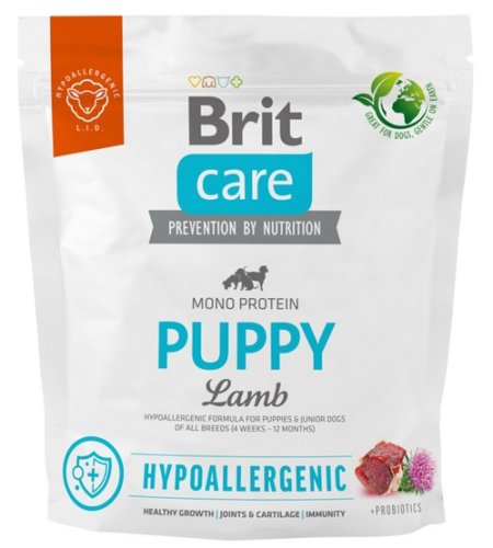 brit care hypoallergenic puppy lamb 1kg karma sucha dla psa