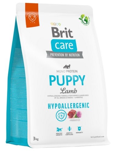 brit care hypoallergenic puppy lamb 3kg karma sucha dla psa