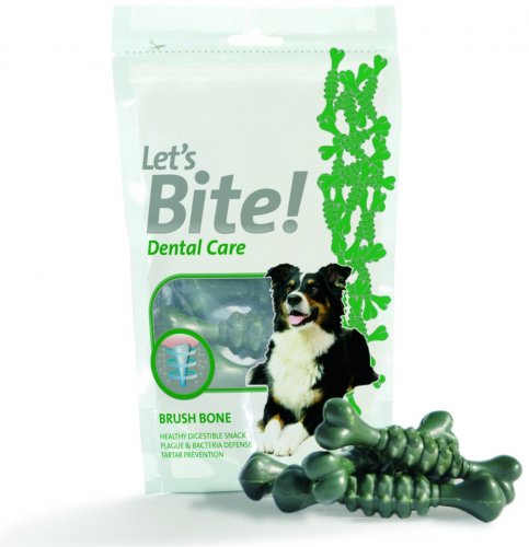 brit care let's bite dental care brush bone 90g  zestaw 10szt. czyszczące zęby