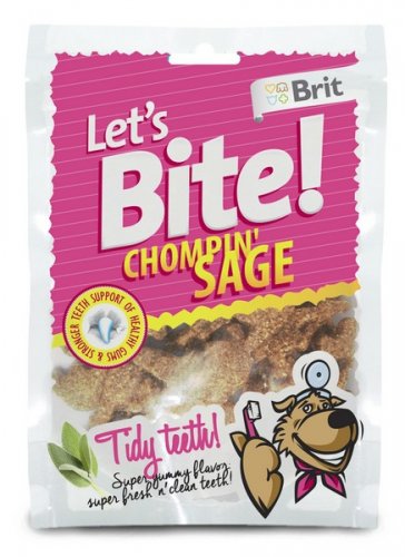 brit care let's bite dog chompin' sage 150g 