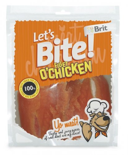 brit care let's bite dog fillet o'chicken 400g 