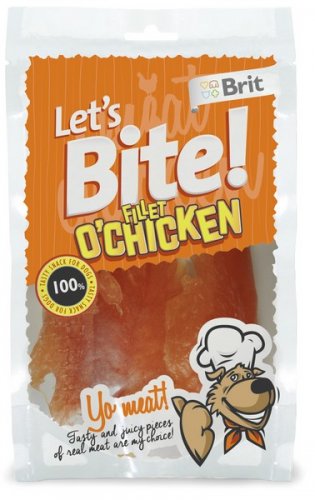 brit care let's bite dog fillet o'chicken 80g 