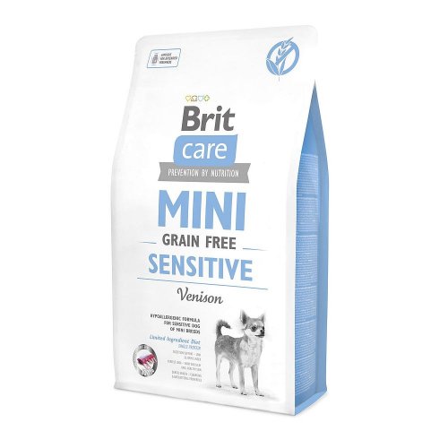brit care mini grain free sensitive 2kg z dziczyzną dla wrażliwych psów małych ras