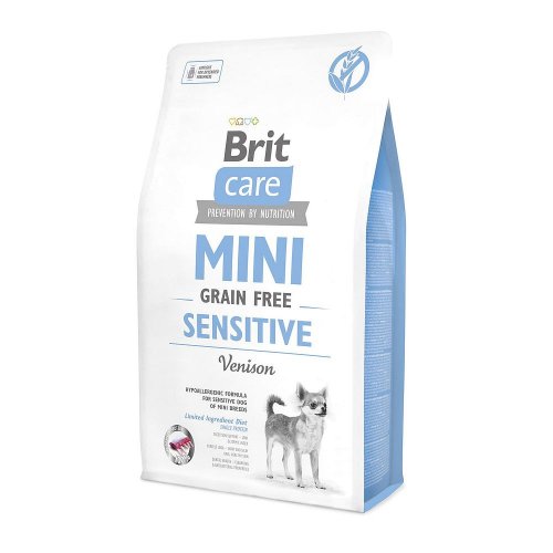 brit care mini grain free sensitive 2kg z dziczyzną dla wrażliwych psów małych ras