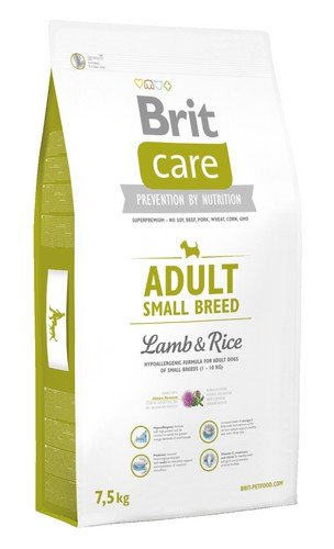 brit care adult small breed lamb & rice 7,5kg dla dorosłych psów małych ras z jagnięciną