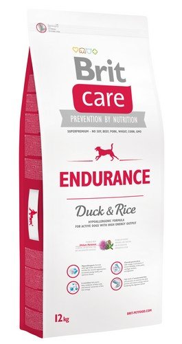 brit care endurance duck & rice 12kg dla aktywnych psów z kaczką i ryżem