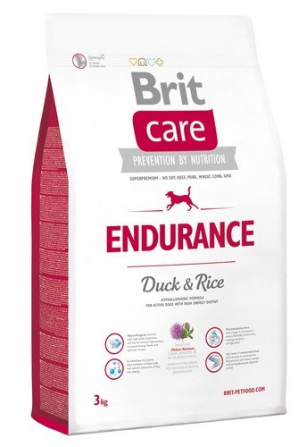 brit care endurance duck & rice 3kg dla aktywnych psów z kaczką i ryżem