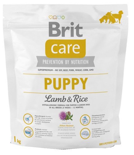 brit care puppy lamb & rice 1kg dla szczeniąt z jagnięciną i ryżem
