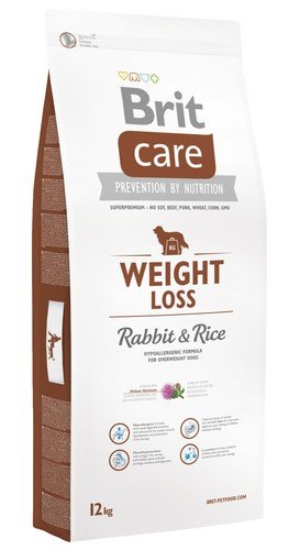 brit care weight loss rabbit & rice 12kg dla dorosłych psów z nadwagą