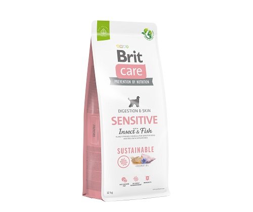 brit care sustainable sensitive insect fish 12kg dla wrażliwych dorosłych psów