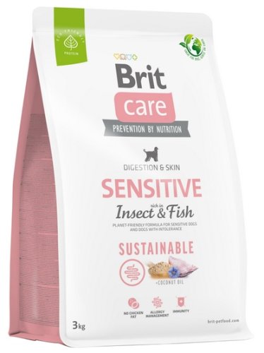 brit care sustainable sensitive insect & fish 3kg karma sucha dla psa