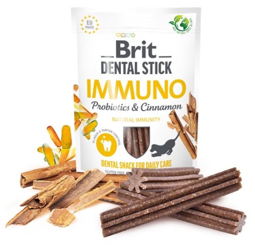 brit dental stick immuno probiotics & cinnamon 251g 