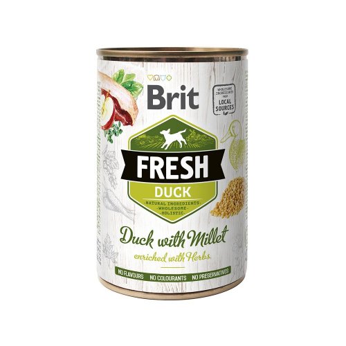 brit fresh duck with millet puszka 400g kaczka z prosem