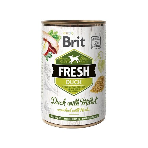 brit fresh duck with millet puszka 400g kaczka z prosem