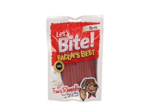 brit let's bite dog bacon's best 105 g pałeczki czyszczące zęby
