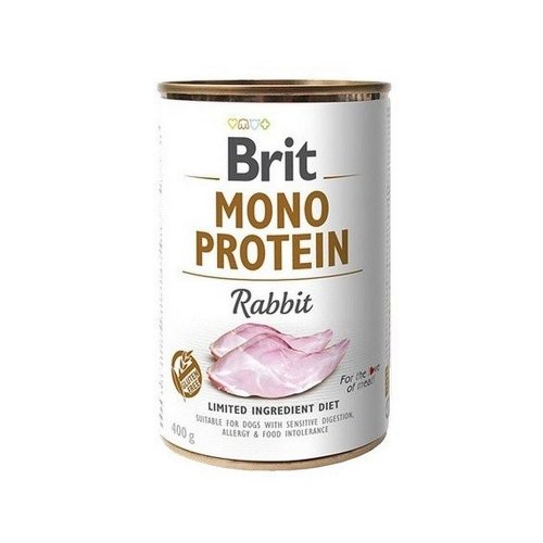 brit mono protein rabbit puszka 400g karma mokra z królikiem