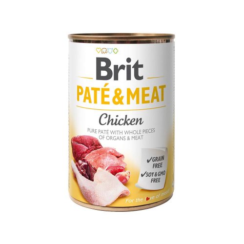 brit pate&meat chicken puszka 400g  zestaw 12szt. karma mokra z  kurczakiem