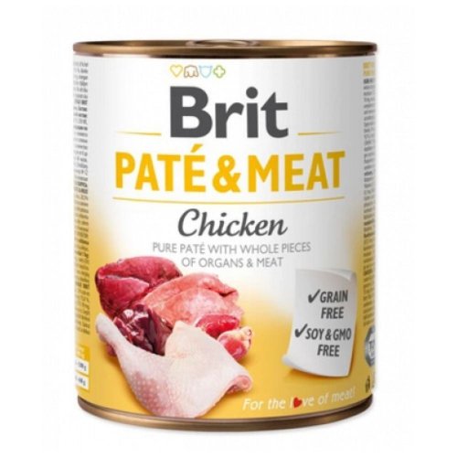 brit pate&meat chicken puszka 800g  zestaw 30szt. karma mokra z  kurczakiem
