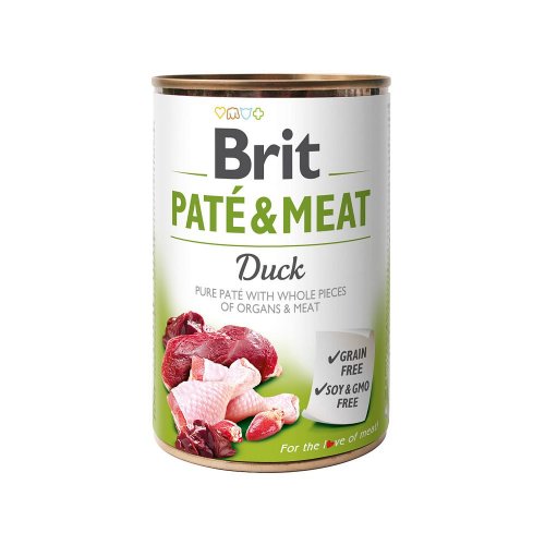 brit pate&meat duck puszka 400g  zestaw 30szt. karma mokra z kaczką