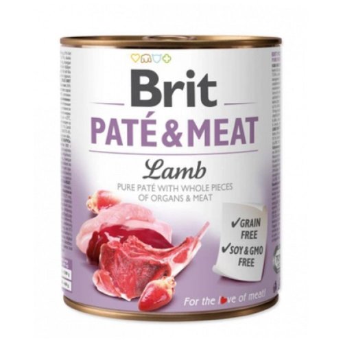 brit pate&meat lamb puszka 800g karma mokra z jagnięciną