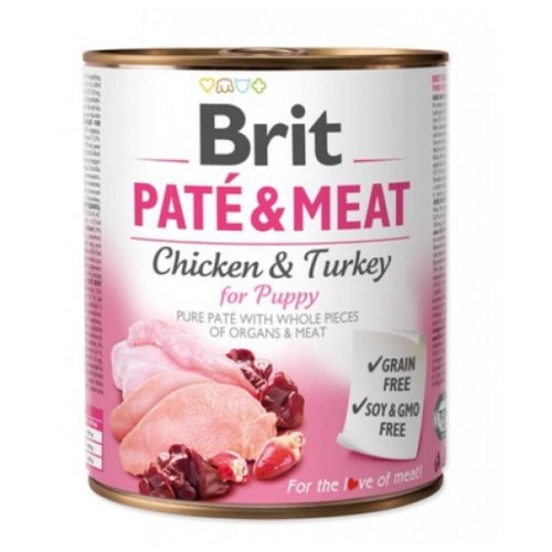 brit pate&meat puppy puszka 800g karma mokra dla szczeniąt