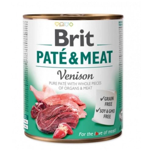brit pate&meat venison puszka 800g  zestaw 24szt. karma mokra z dziczyzną