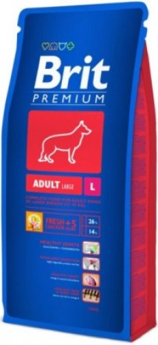 brit premium adult l large 15kg dla dorosłych psów dużych ras