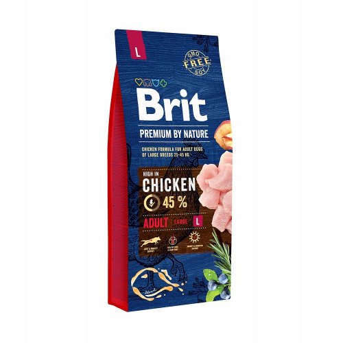 brit premium by nature adult l large 3kg dla dużych ras