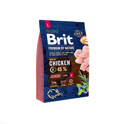 brit premium by nature junior l large 3kg dla szczeniąt dużych ras