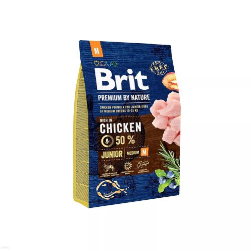 brit premium by nature junior m medium 3kg dla szczeniąt średnich ras