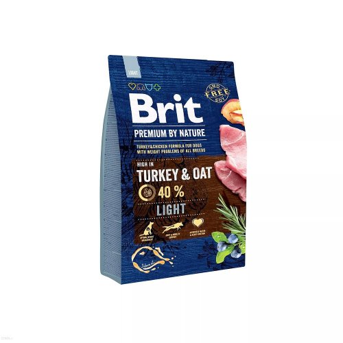 brit premium by nature light 3kg dla psów z nadwagą