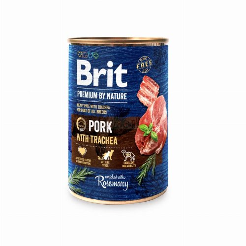 brit premium by nature pork & trachea puszka 400g wieprzowina z tchawicą