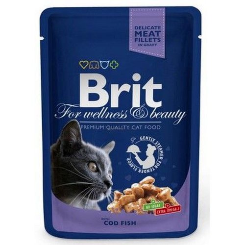 brit premium cat adult dorsz 100g karma mokra dla kotów