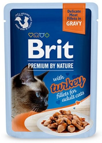 brit premium cat fillets with turkey sos saszetka 85g karma mokra dla kota