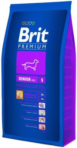 brit premium senior s small 1kg dla starszych psów małych ras
