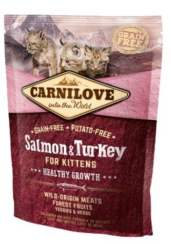carnilove cat salmon & turkey for kittens 400g bezglutenowa karma dla kociąt z łososiem i indykiem