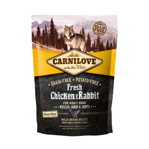 carnilove dog fresh chicken & rabbit adult 1,5kg kurczak i królik