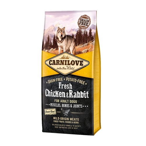 carnilove dog fresh chicken & rabbit adult 12kg  kurczak i królik