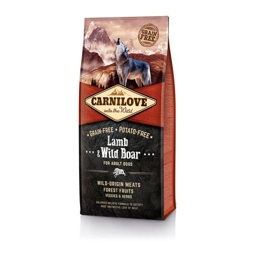 carnilove lamb & wild boar adult 1,5kg bezzbożowa karma sucha z jagnięciną i dzikiem