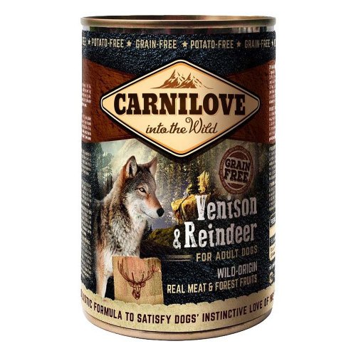 carnilove wild meat venison & reindeer adult 400g puszka mokra karma z jeleniem i reniferem, bez zbóż i wypełniaczy