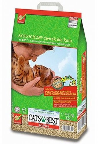 jrs cats best eco plus 10l drewniany żwirek higieniczny dla zwierząt