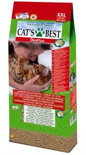 jrs cats best original (eco plus) 40l drewniany żwirek higieniczny dla zwierząt