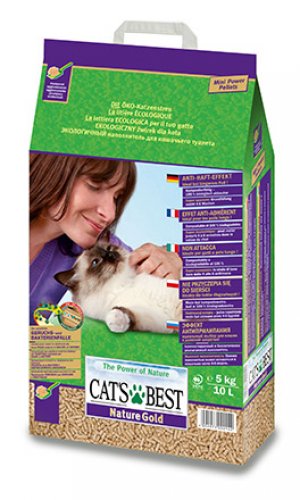 jrs cats best smart pellets (nature gold) 10l żwirek dla kotów długowłosych
