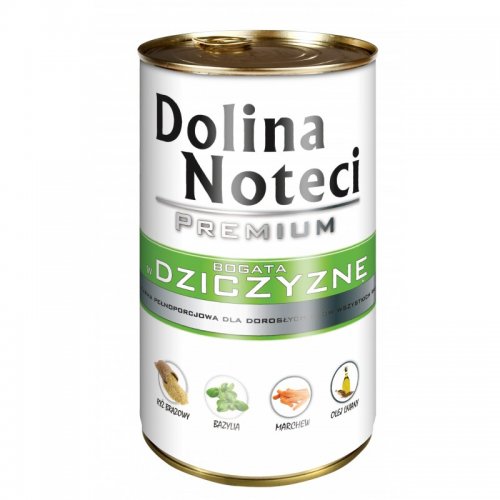 dolina noteci premium bogata w dziczyznę 400g puszka  zestaw 24szt. karma mokra dla dorosłych psów