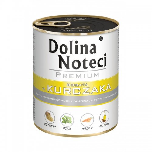 dolina noteci premium bogata w kurczaka 800g puszka  zestaw 6szt. karma mokra dla dorosłych psów